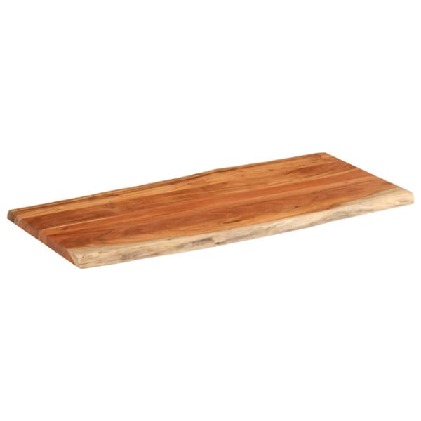 Bordsskiva 140x60x2,5 cm rektangulär massiv akacia levande kant