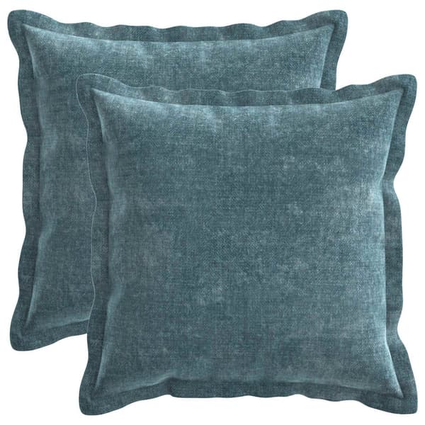 Kuddöverdrag 2 st HOUTEN Blå 30 x 30 cm Chenilletyg