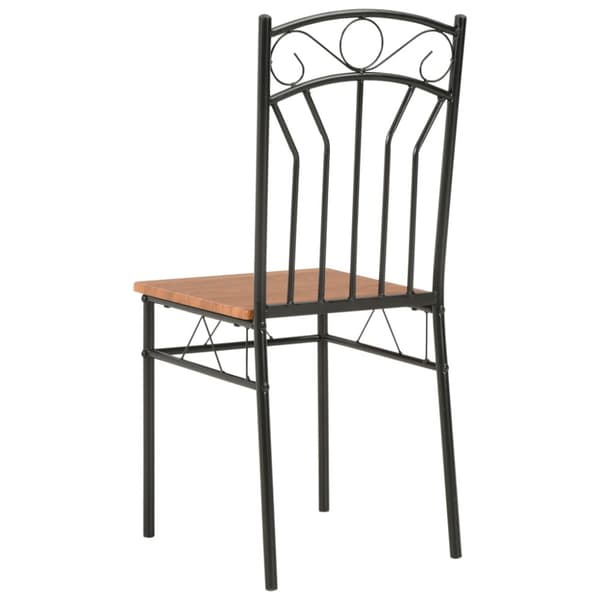Matgrupp 7 delar MDF och stål brun