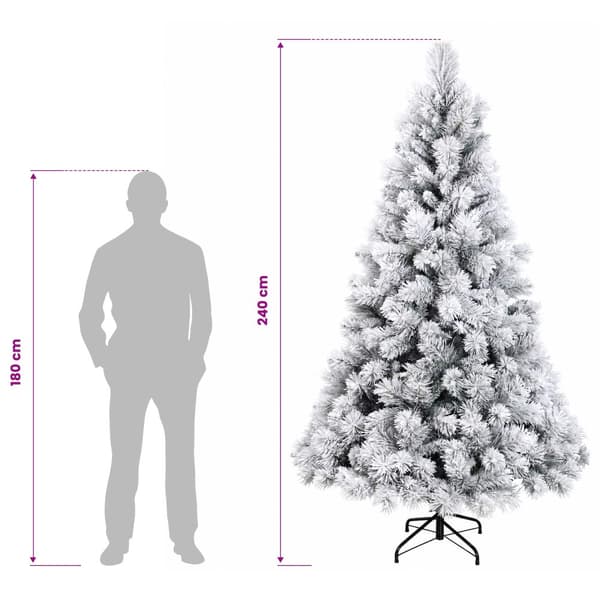 Plast Hingad Julgran 240 cm 300 LED-lampor Varmvit