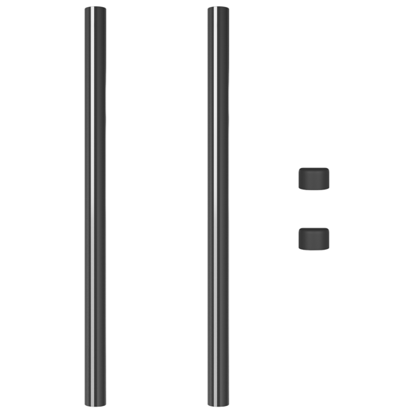 Stängselstolpe 2 pcs Grå 70 cm Pulverlackerad stål
