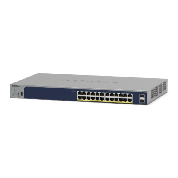NETGEAR Smart GS728TPP - switch - 24 portar - smart - rackmonterbar Grå