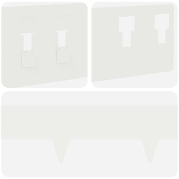 Kant för gräsmatta 20 pcs 100 x 12 cm Stål Vit