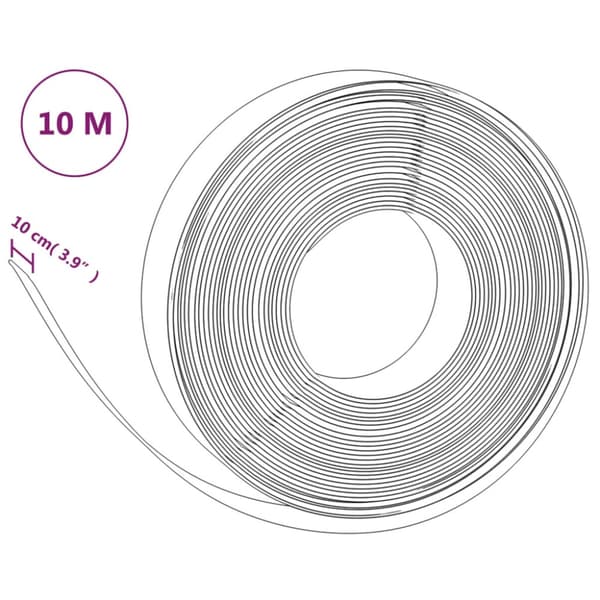 Rabattkant brun 5 st 10 m 10 cm polyeten