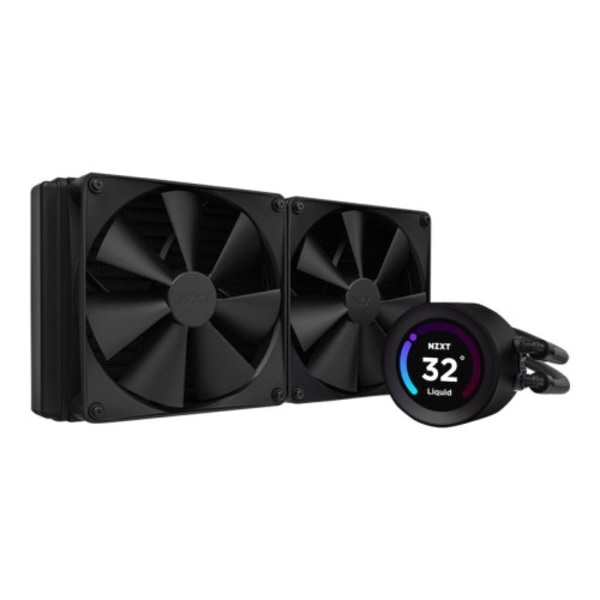 NZXT Kraken Elite 280 - kylsystem med vätska till processorn - med LCD-display Svart