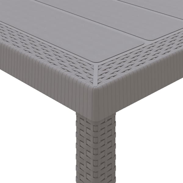 Trädgårdsmöbelset 11 st Ljusgrå Polypropylen