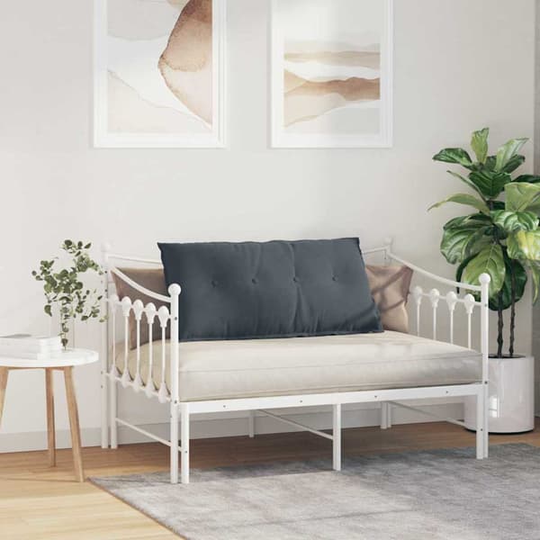 Ryggkudde Mörkgrå 100 x 50 cm Kordread tyg