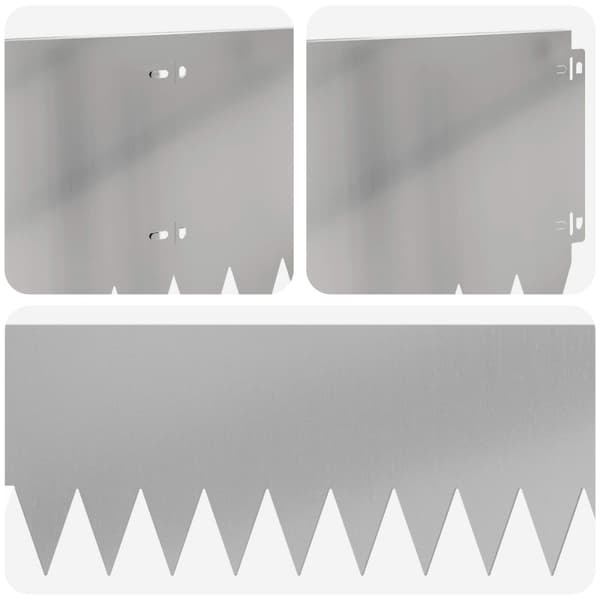 Kant för gräsmatta 10 pcs 103 x 25 cm Stål Silver