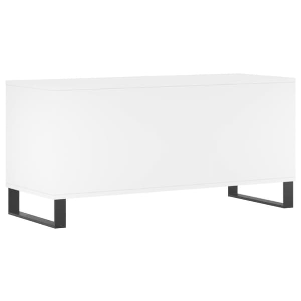 Stereobänk vit 100x38x48 cm konstruerat trä