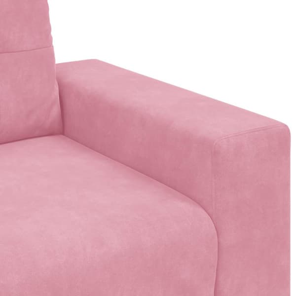 Soffstol rosa 100x78x80 cm sammet