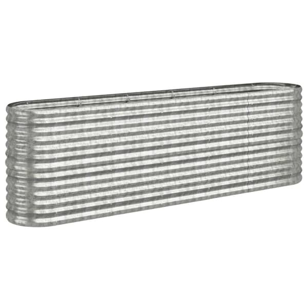 Odlingslåda galvaniserat stål 224x40x68 cm silver