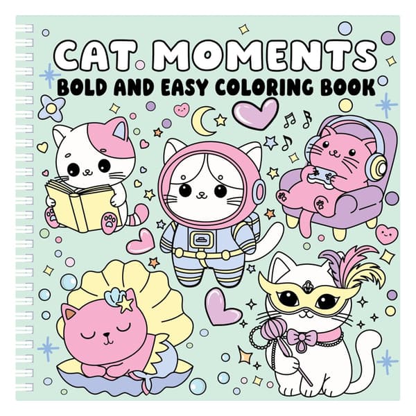 Cat Moments Bold and Easy Coloring Book (häftad, eng)