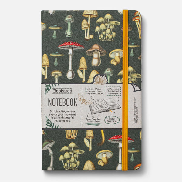 Bookaroo A5 Journal - Botanical Mushroom