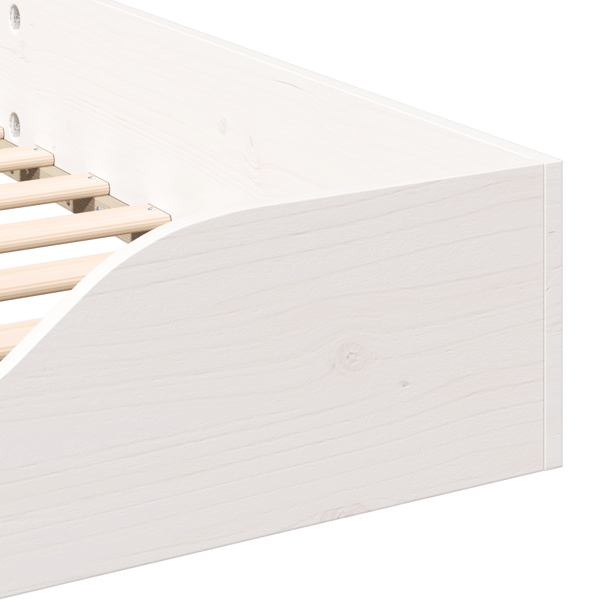 Sängram Vit 80 x 220 cm Massiv furu