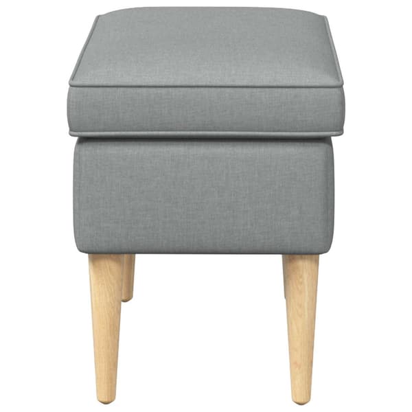 Fotpall Ljusgrå 55 x 35 x 41 cm Polyester