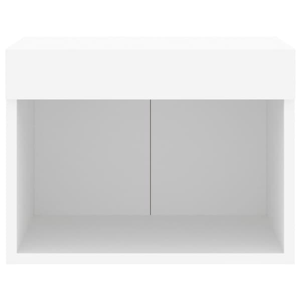 Väggmonterade sängbord LED-lampor 2 st vit