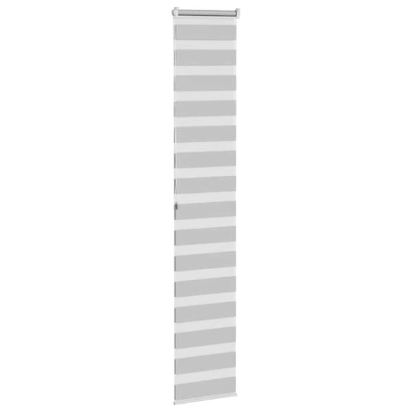 Rullgardin zebra ljusgrå 45x200 cm tyg bredd 40,9 cm polyester