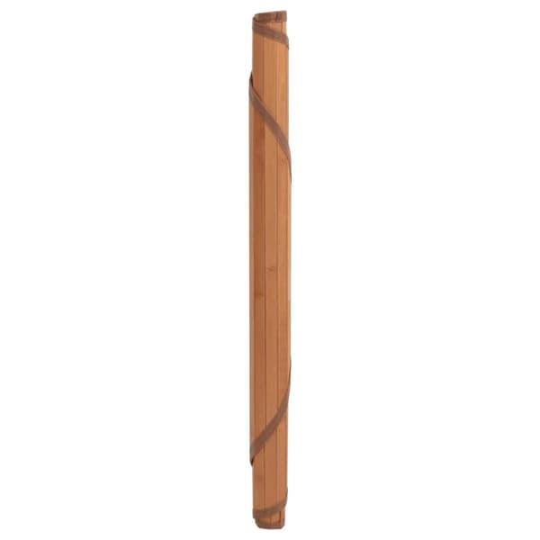 Matta rund brun 60 cm bambu
