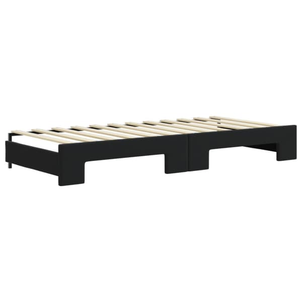 Dagbädd utdragbar svart 80x200 cm sammet