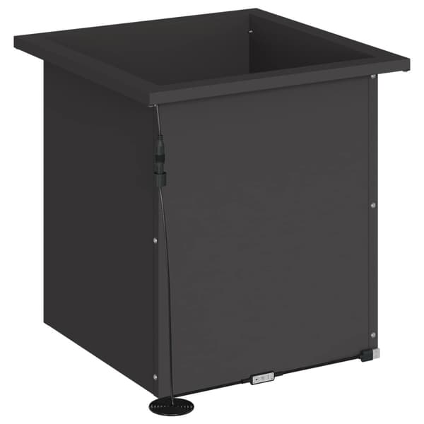 Odlingslåda med LED 2 st Svart 40 x 40 x 40 cm Stål