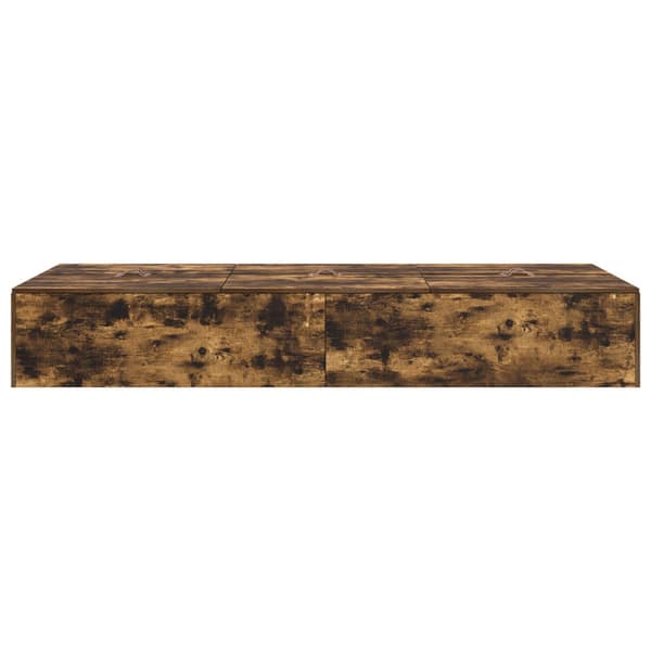 Förvaringssängram Rökt ek 70 x 190 cm Konstruerat trä