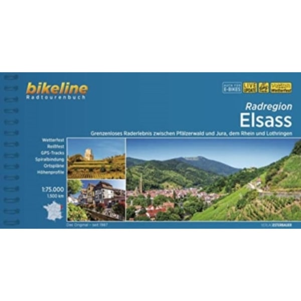 Elsass Radregion zw. Pfalzerwald & Jura, Rhein & Lothringen (bok, spiral, ger)