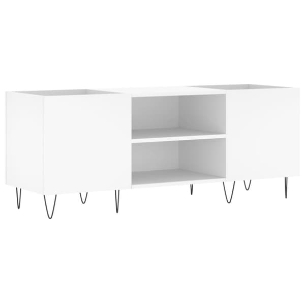 Stereobänk vit 121x38x48 cm konstruerat trä
