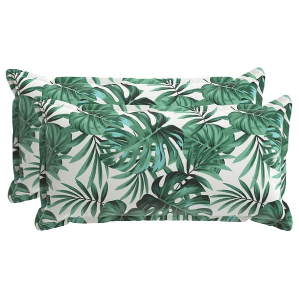 Kudde Löv med kudde HOUTEN 2 st Bladmönster Polyester