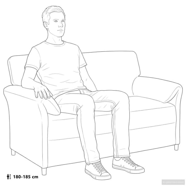 2-sits soffa Gräddvit 138 x 83 x 95 cm Sammet