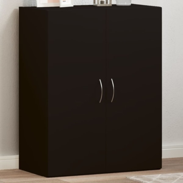 Dokumentskåp svart 60x32x77,5 cm konstruerat trä