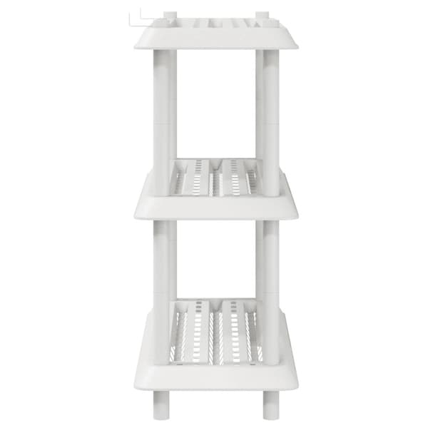 Hyllsystem 3 nivåer 100 x 40 x 96 cm PP Vit