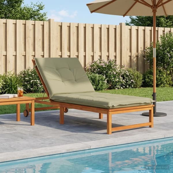 Solstol Kudde GEMERT 100% Polyester Ljusgrön 190 x 80 x 9 cm