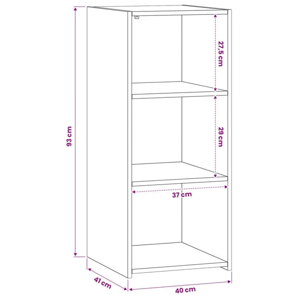 Sideboard Artisan-ek 40 x 41 x 93 cm Konstruerat trä