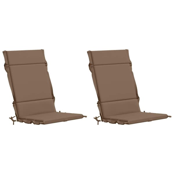 2-delade Höga Ryggstolsdynor GEMERT 2 st 100% Polyester Taupe