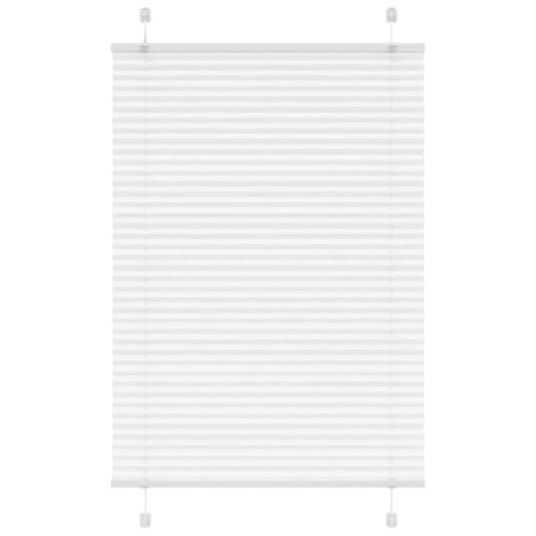 Plisserad persienn vit 85x150 cm tyg bredd 84,4 cm polyester