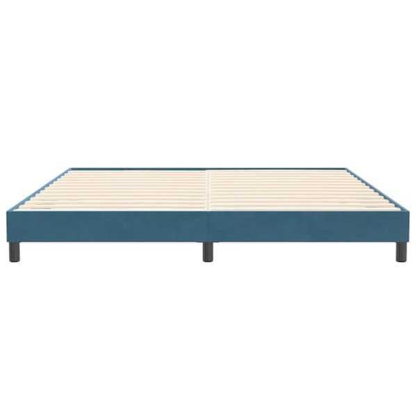 Sängram utan madrass mörkblå 200x220 cm sammet