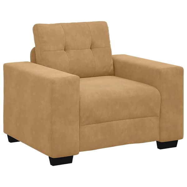 Soffstol brun 100x78x80 cm sammet