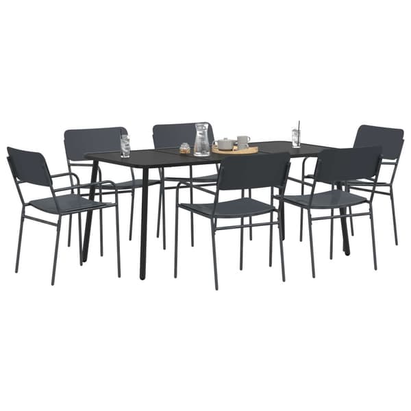 Matgrupp 7 st Antracit Stål