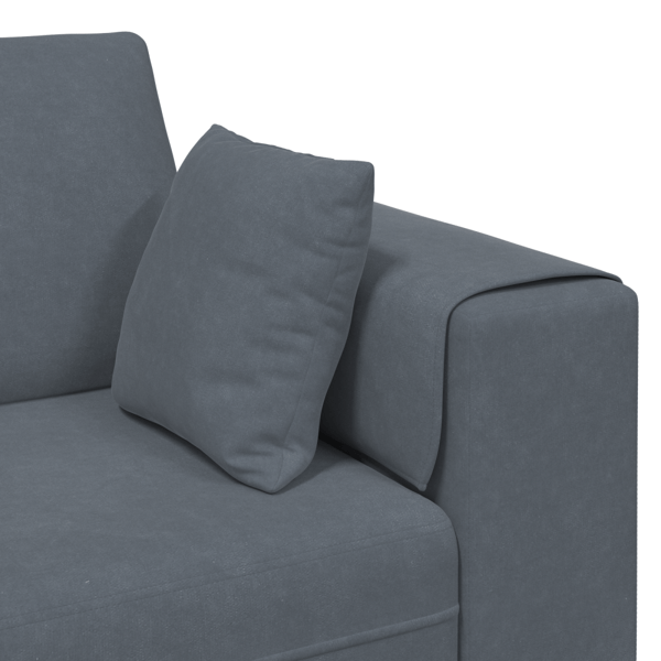 Soffa 3 pcs Mörkgrå 250 x 188 x 76 cm Sammet