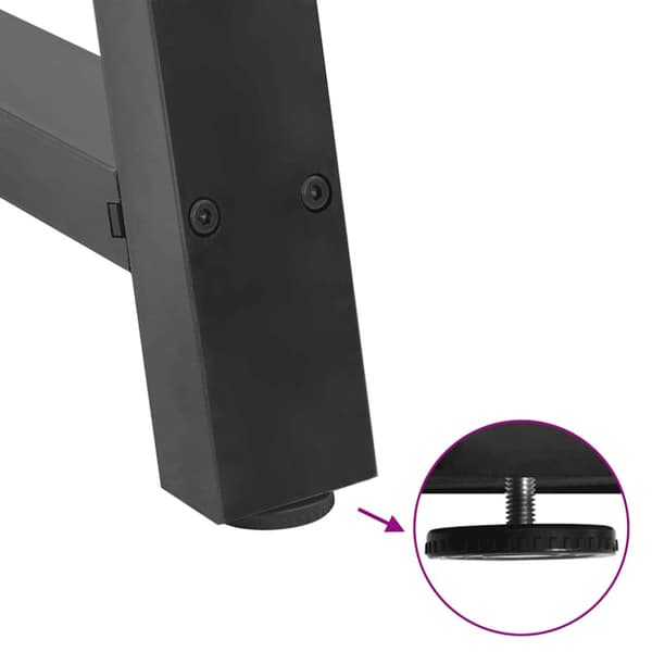 Soffbordsben A-formade 2 st antracit 70x(30-31) cm stål