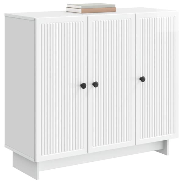 Sideboard Vit högglans 89 x 34,5 x 80 cm Konstruerat trä