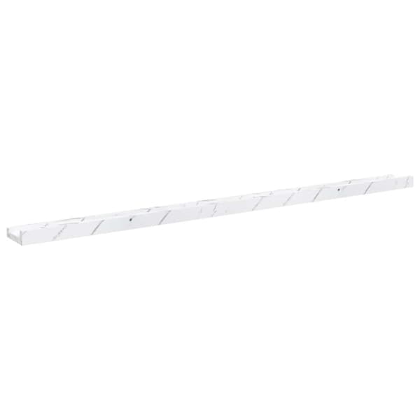 Vägg hylla Väggmonterat 2 pcs Vit marmor 115 x 9 x 3 cm