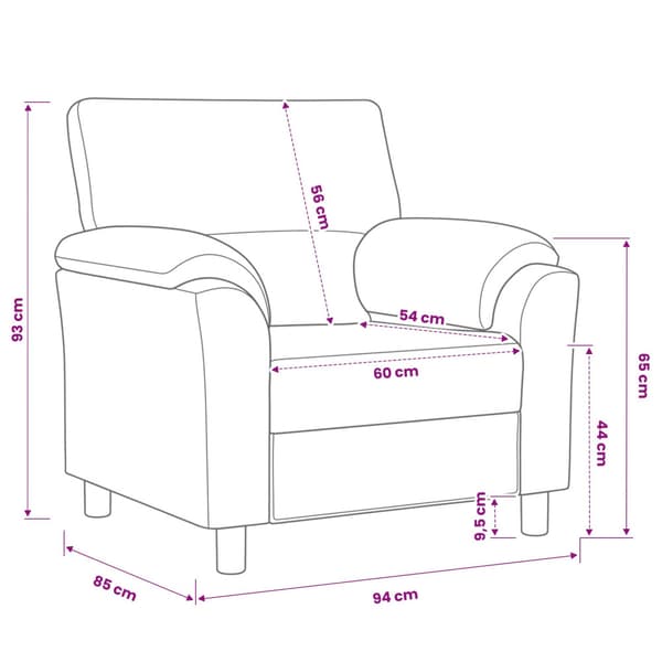 Soffa Gräddvit 94 x 85 x 93 cm Sammet