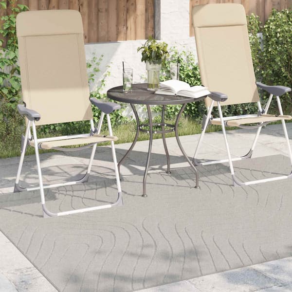 Områdesmattor Rektangulär PALMERAS Kräm 170 x 120 cm Polyester