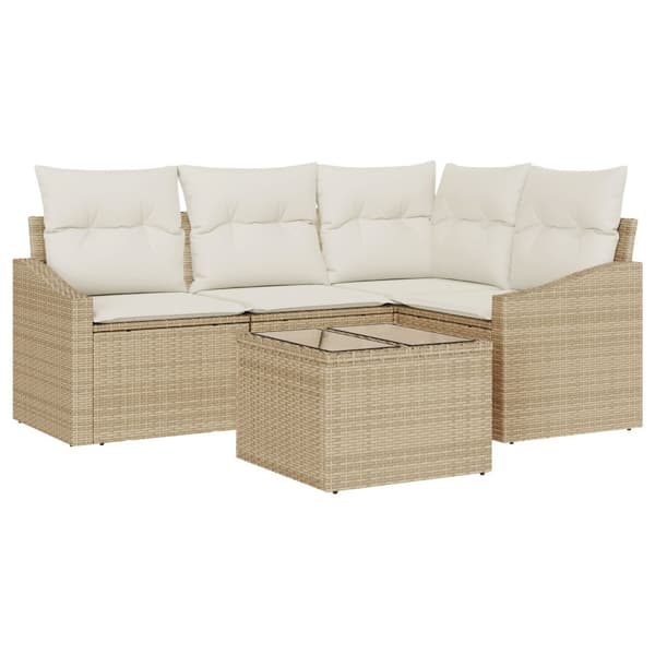 Soffset 5 st Beige konstrotting