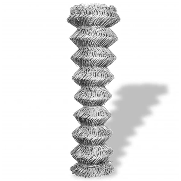 Flätverksstängsel galvaniserat stål 15x1,5 m silver