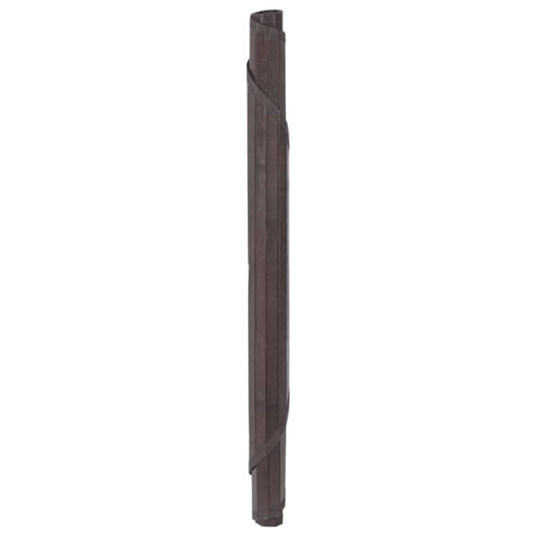 Matta rund mörkbrun 80 cm bambu