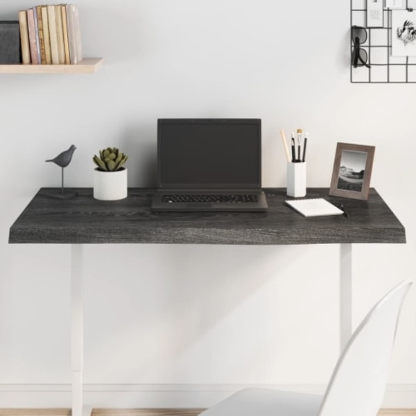 Bordsskiva mörkbrun 100x40x(2-4) cm behandlad massiv ek
