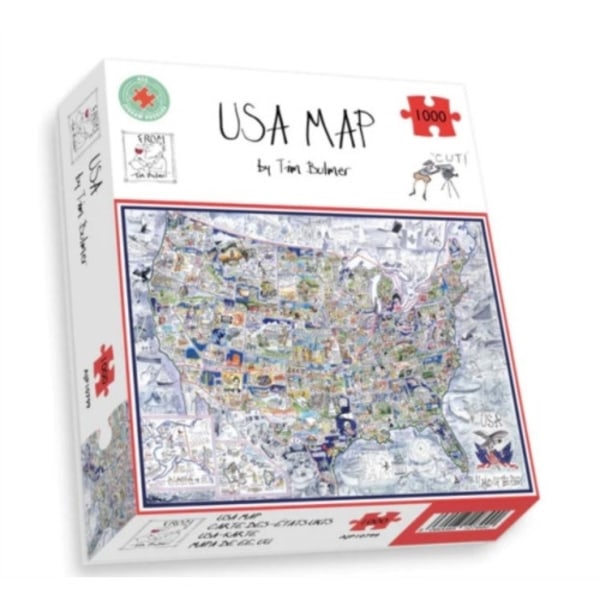 Map of USA Jigsaw 1000 Piece Puzzle