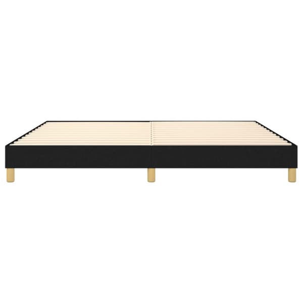 Boxspring-sängram svart 200x200 cm tyg